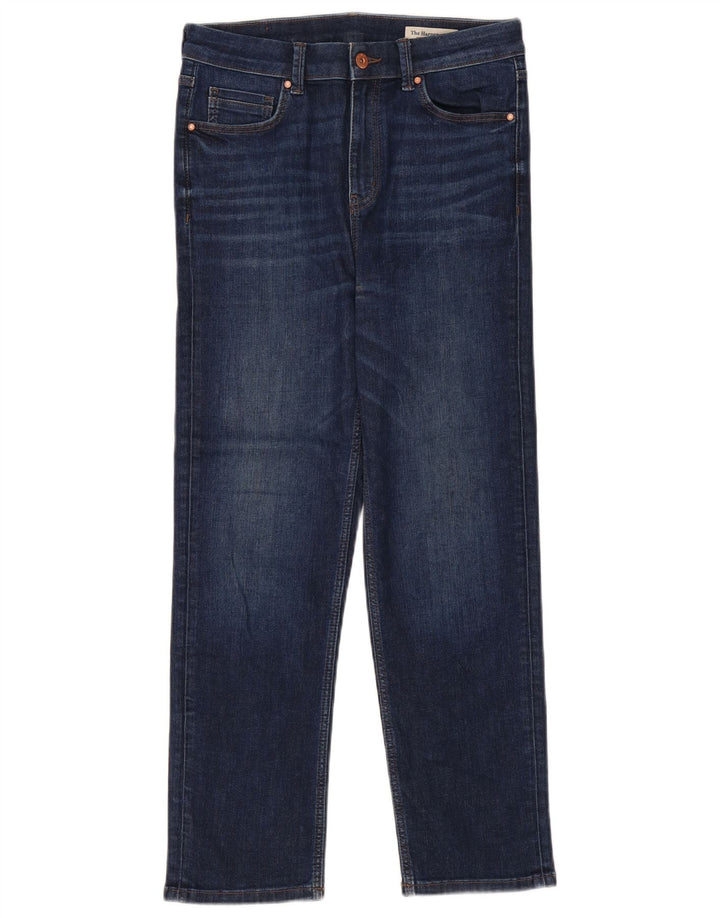 Marks & Spencer Dame The Harper Straight Jeans UK 12 Medium W30 L27 Blå