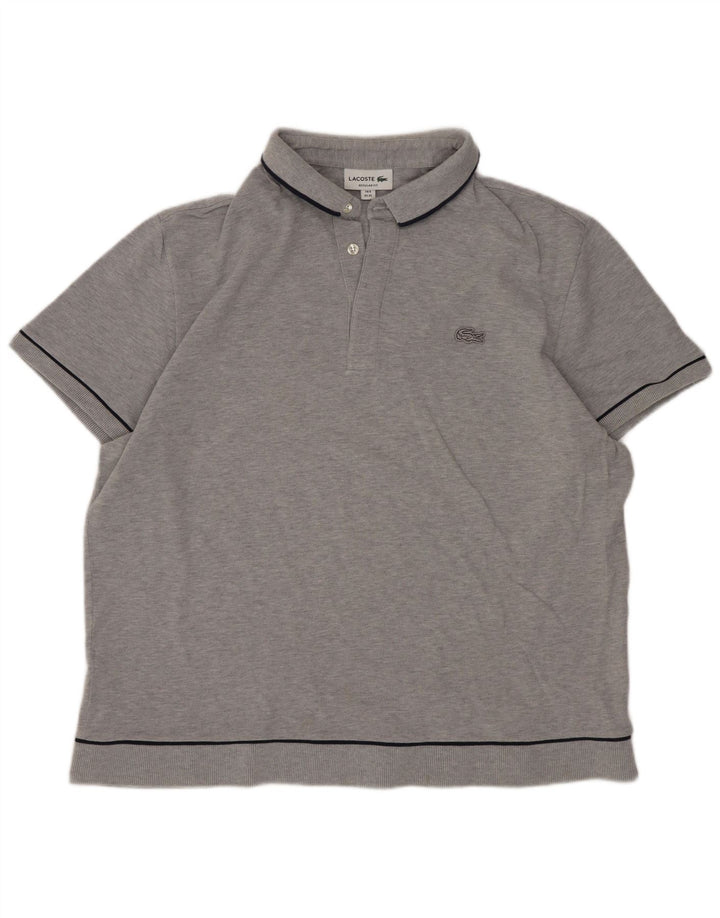 Lacoste Herre Regular Fit Polo Shirt Størrelse 6 XL Grå Bomuld