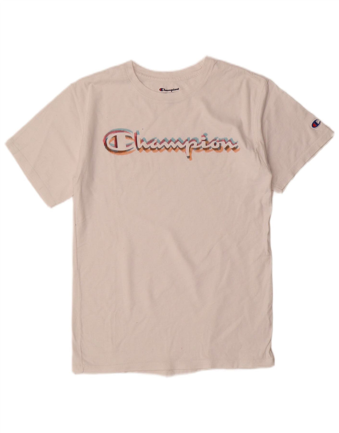 Champion Dame Grafisk T-Shirt Top UK 10 Small White