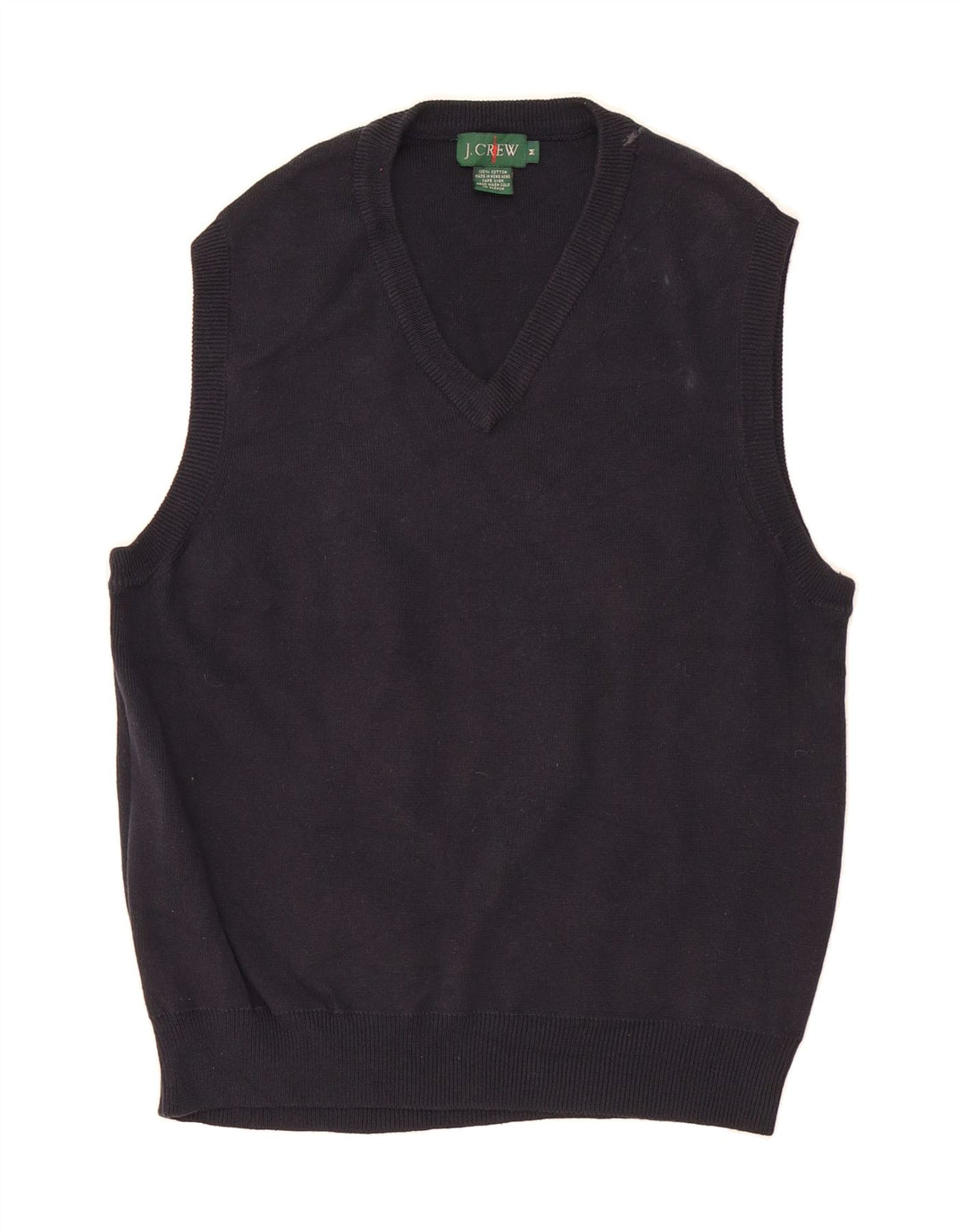 J. CREW Womens Vest Tank Top UK 14 Medium Navy Blue Cotton Vintage J. Crew and Second-Hand J. Crew from Messina Hembry 