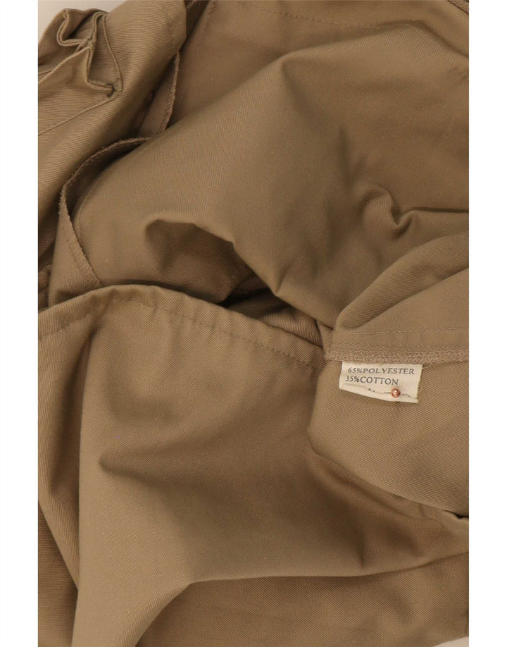 Vintage Herre Utility Gilet IT 56 3XL Beige Polyester