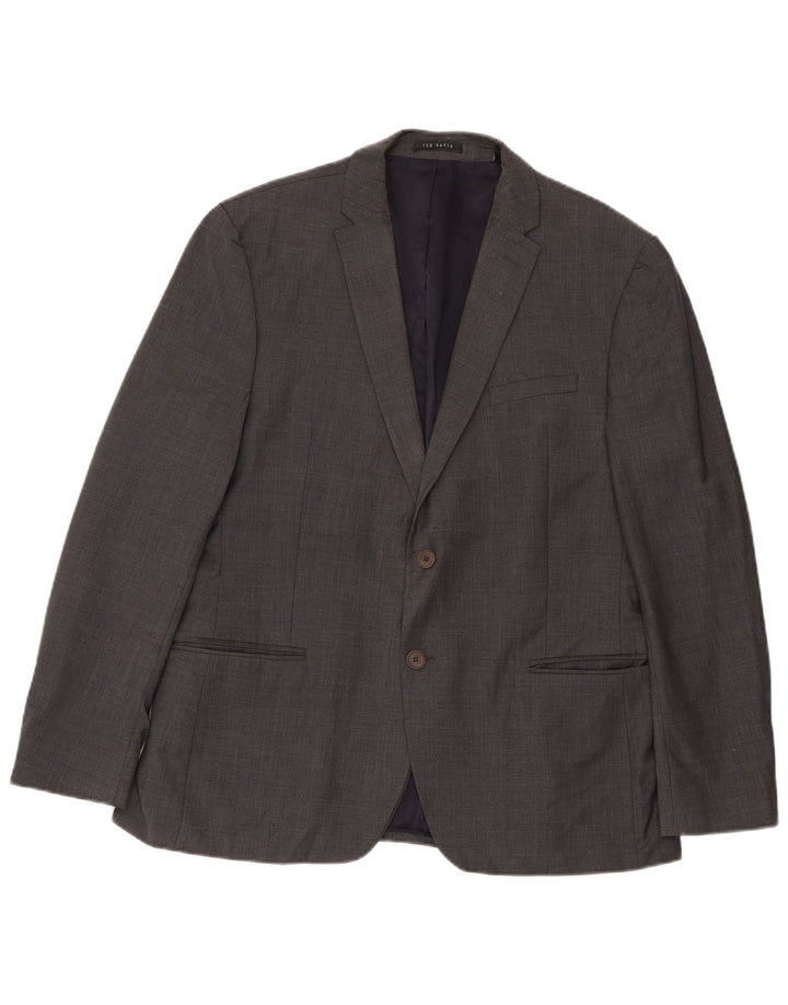 Ted Baker Herre 2-knaps Slim Fit Blazer Jacket UK 44 2XL Grå Uld