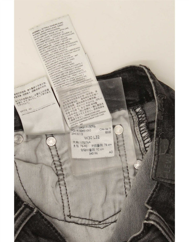 Levi's Herre 511 Slim Jeans W30 L32 Grå Bomuld