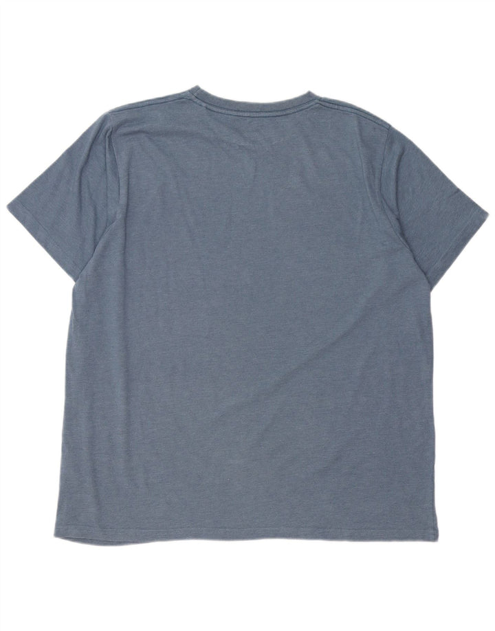 Weird Fish Herre Grafisk T-Shirt Top XL Blå Bomuld