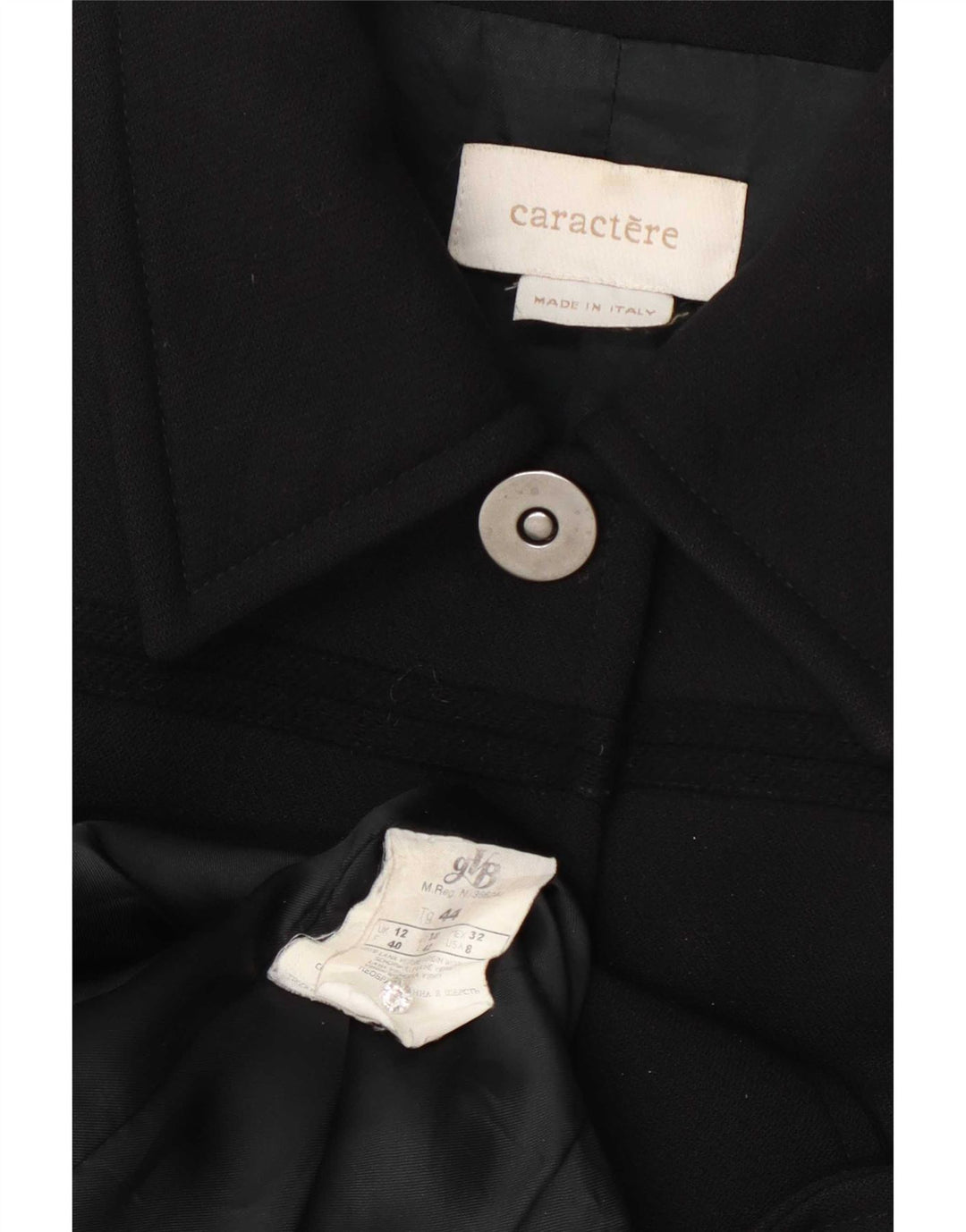 Caractere Dame 4-knaps blazerjakke UK 12 Medium Sort Uld