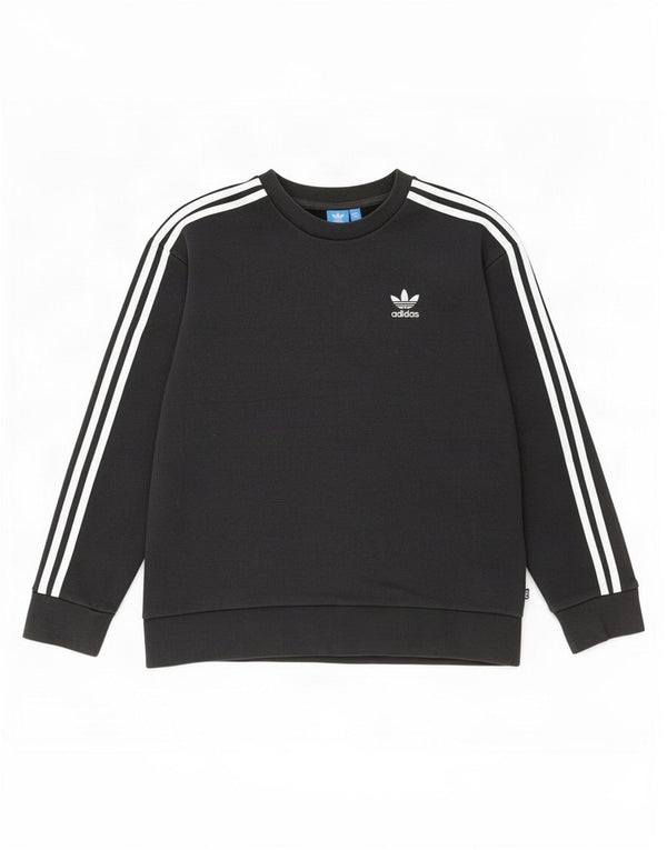 Adidas Dame Oversized Sweatshirt Jumper UK 8 Small Black Bomuld