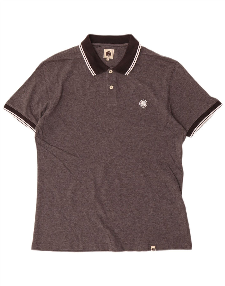 Pretty Green herre poloshirt mellemgrå bomuld