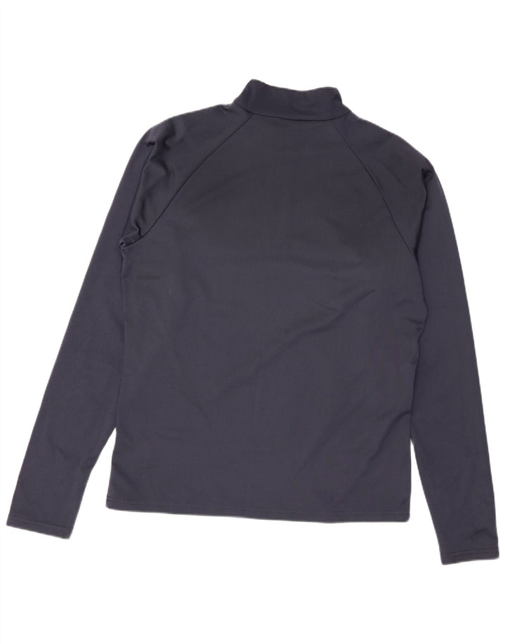 Puma Herre Zip Neck Pullover Træningsdragt Top Medium Navy Blue Colourblock