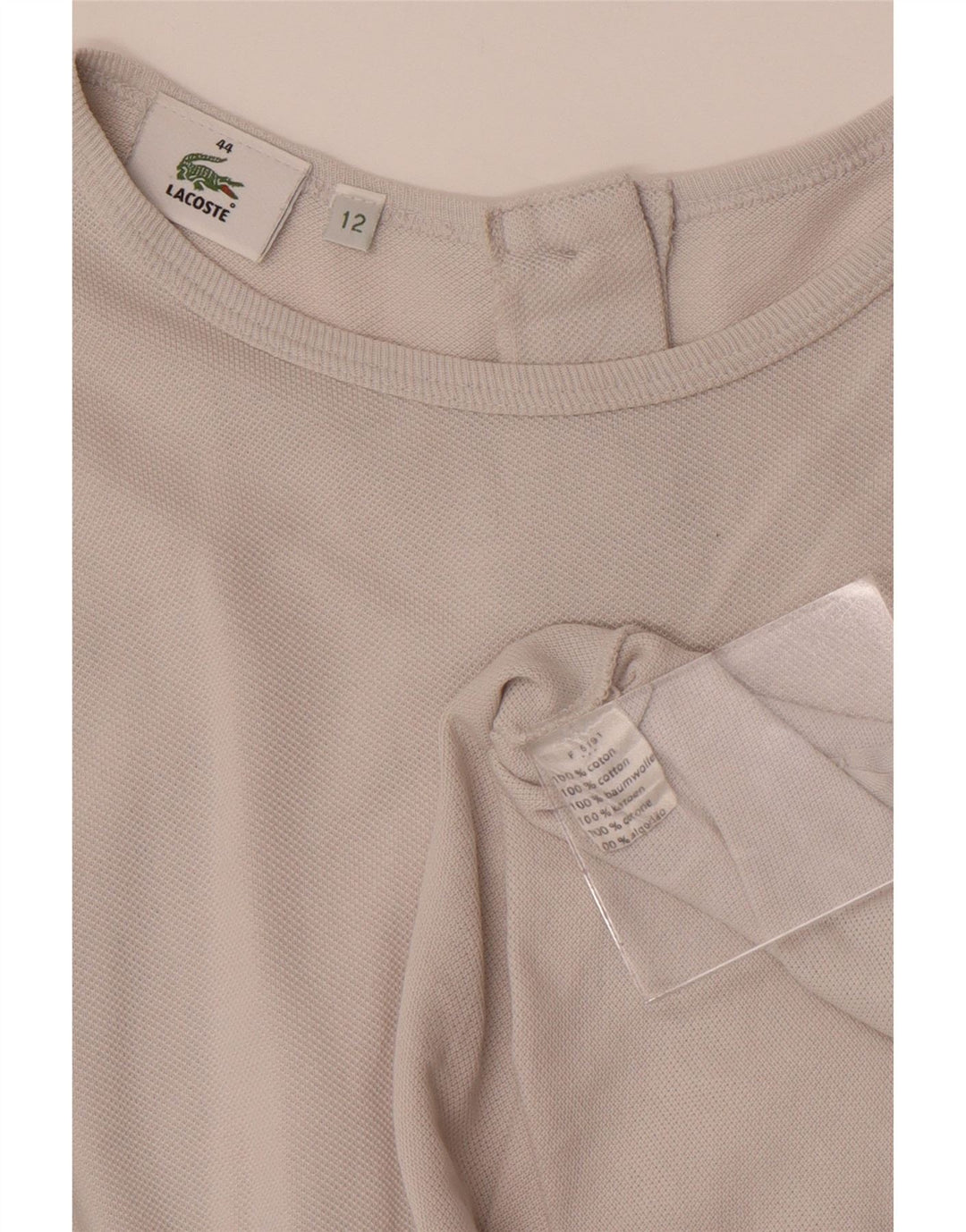 LACOSTE Pigevest Top 11-12 År Off White Bomuld