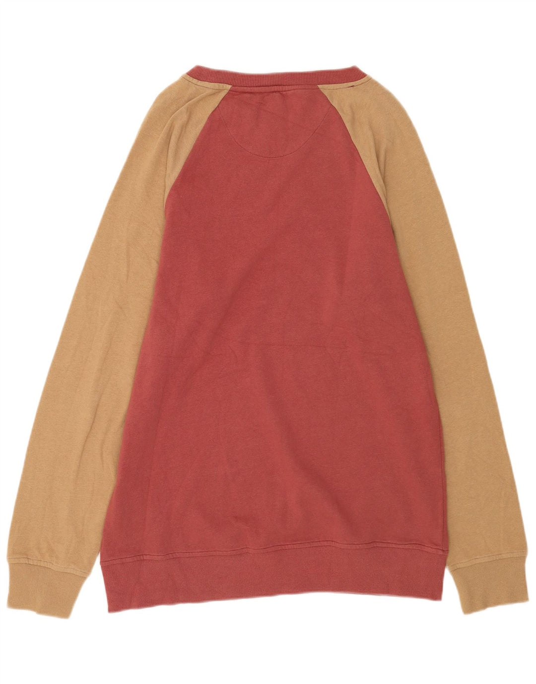 Volcom Herre Slim Fit Sweatshirt Jumper Medium Rød Colourblock Bomuld