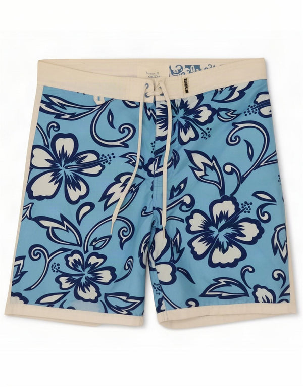 Sundek Badeshorts til mænd Large W34 Blue Floral Polyester
