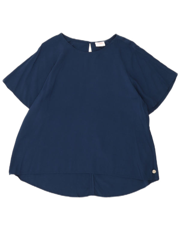 Sun68 Dame Bluse Top UK 14 Medium Navy Blue Viscose