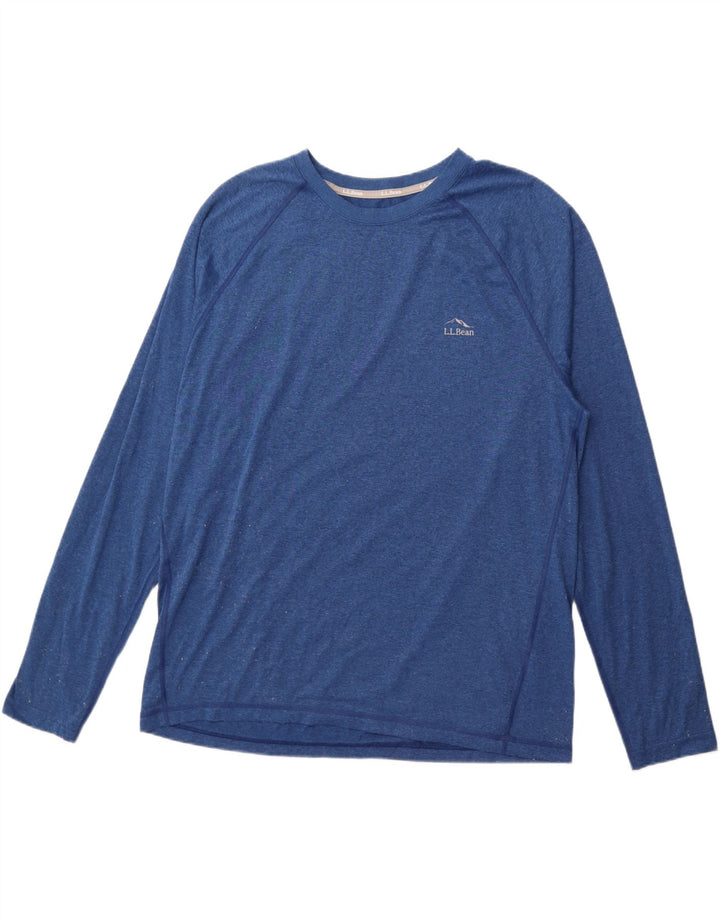 L.L.BEAN Mens Top Long Sleeve Large Blue Polyester