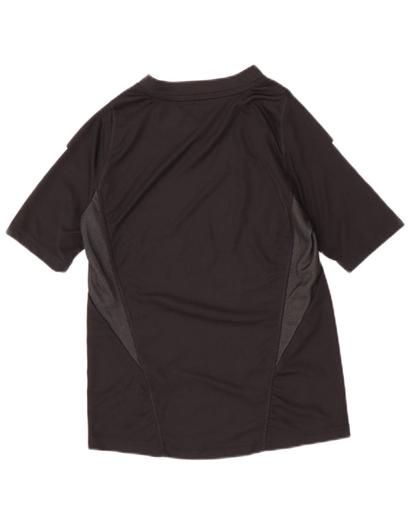 Adidas drenge grafisk t-shirt top 9-10 år sort polyester sport