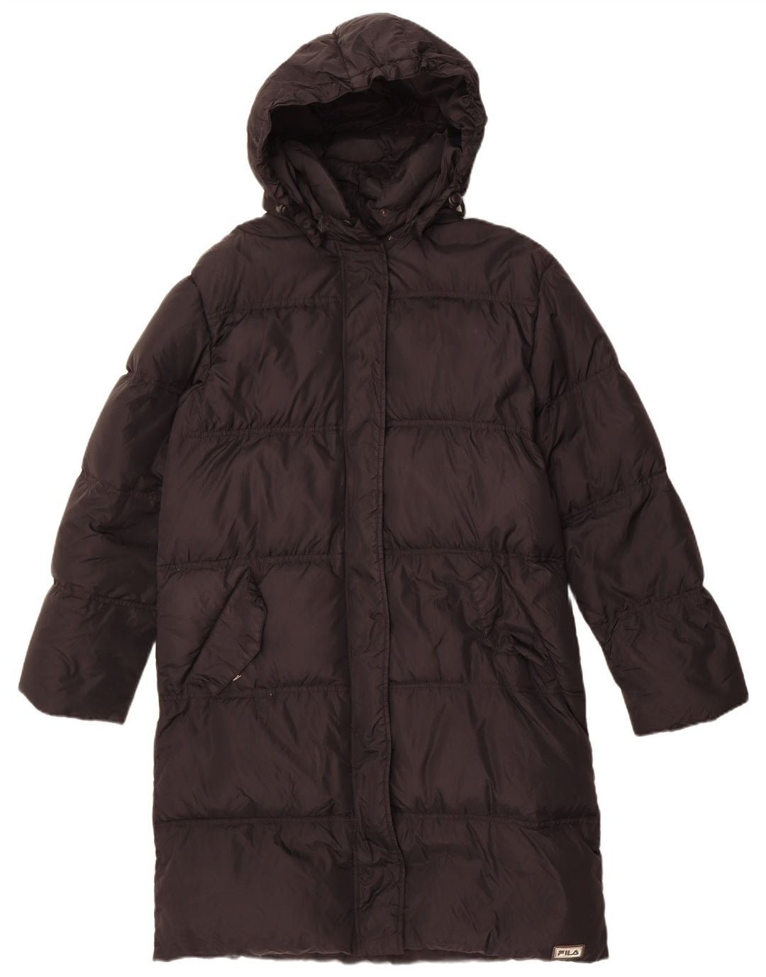 Fila Dame Hætte Polstret Frakke IT 44 Medium Sort Polyamid