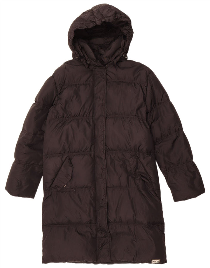 Fila Dame Hætte Polstret Frakke IT 44 Medium Sort Polyamid