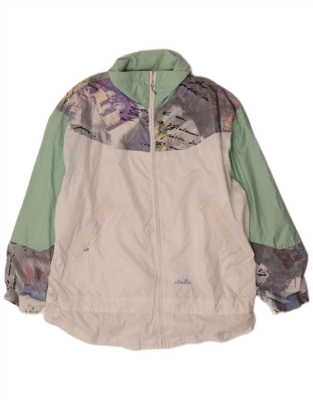 Ellesse Herre træningsdragt Topjakke IT 46 Small White Colourblock Polyester