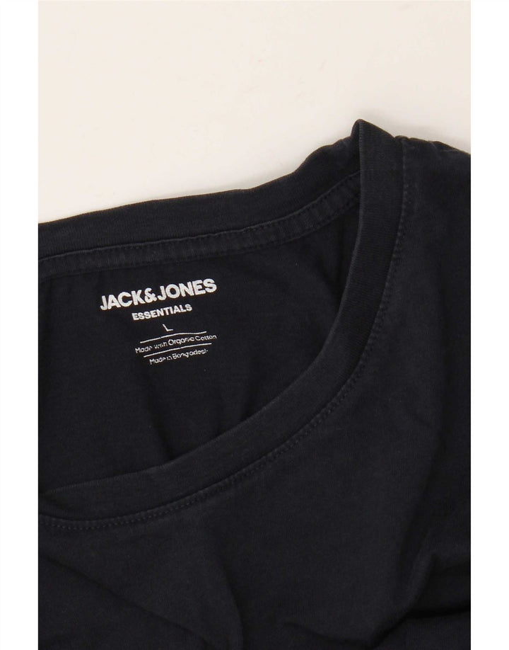 Jack & Jones Herre T-shirt Top Stor marineblå bomuld