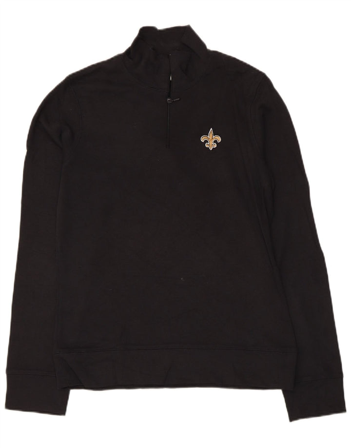 Reebok Dame New Orleans Saints Pullover Træningsdragt Top UK 10 Lille Sort
