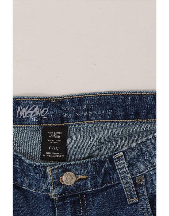 MOSSIMO Womens Boyfriend Fit Distressed Denim Shorts US 6 Small W28  Blue Vintage Mossimo and Second-Hand Mossimo from Messina Hembry 