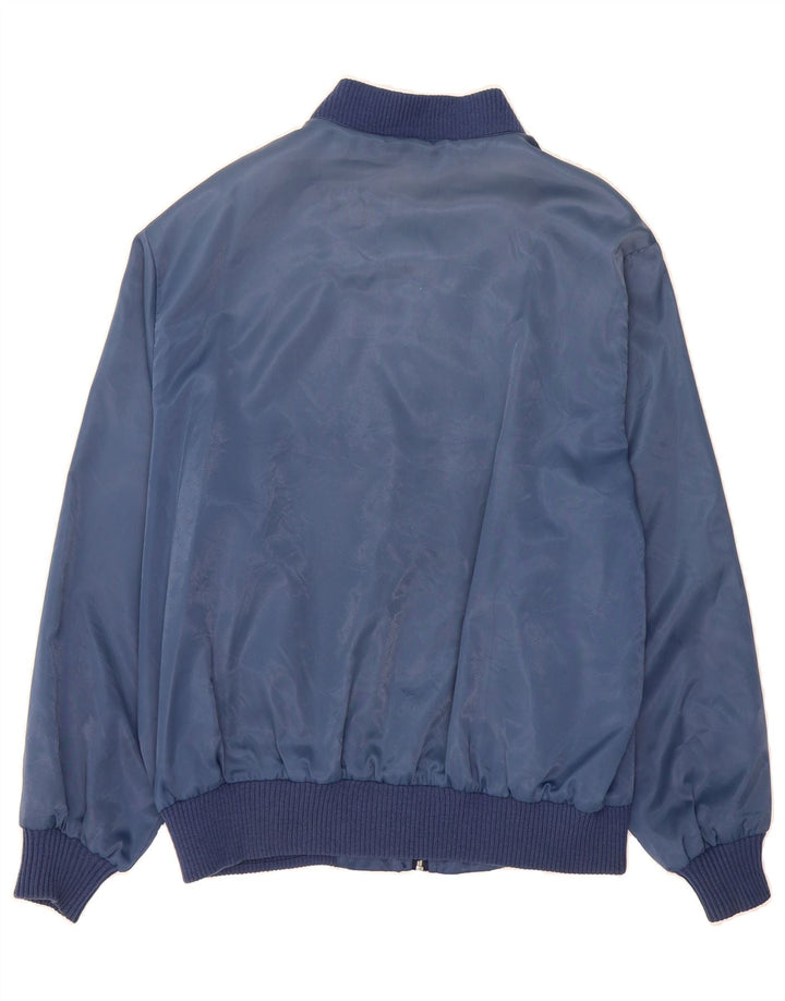 WRANGLER Mens Bomber Jacket UK 42 XL Navy Blue Polyamide Vintage Wrangler and Second-Hand Wrangler from Messina Hembry 