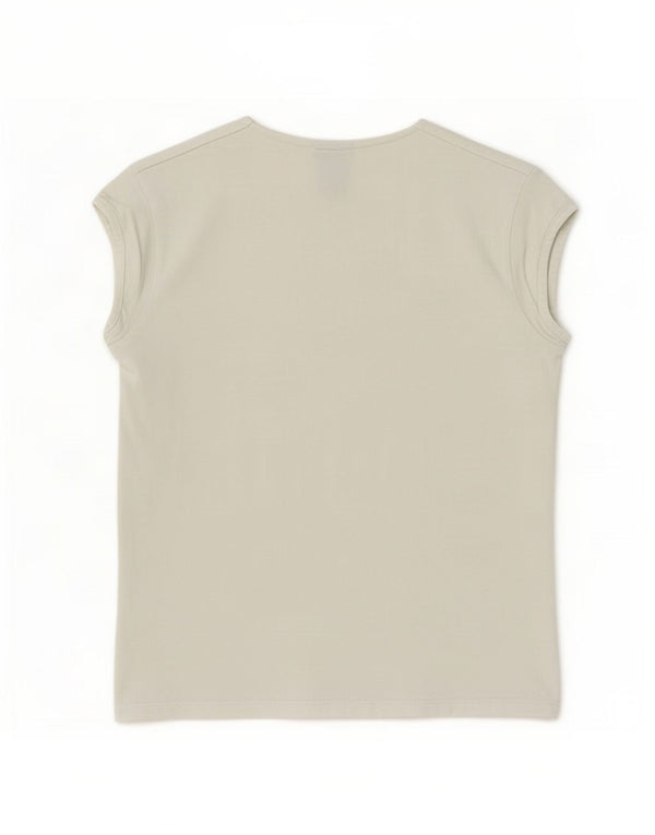 Nike T-Shirt Top UK 12 Medium Hvid Bomuld