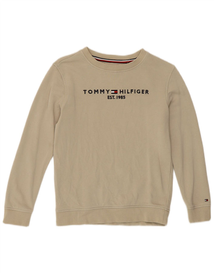 TOMMY HILFIGER Boys Graphic Full Tracksuit 8-9 Years Medium  Beige Cotton