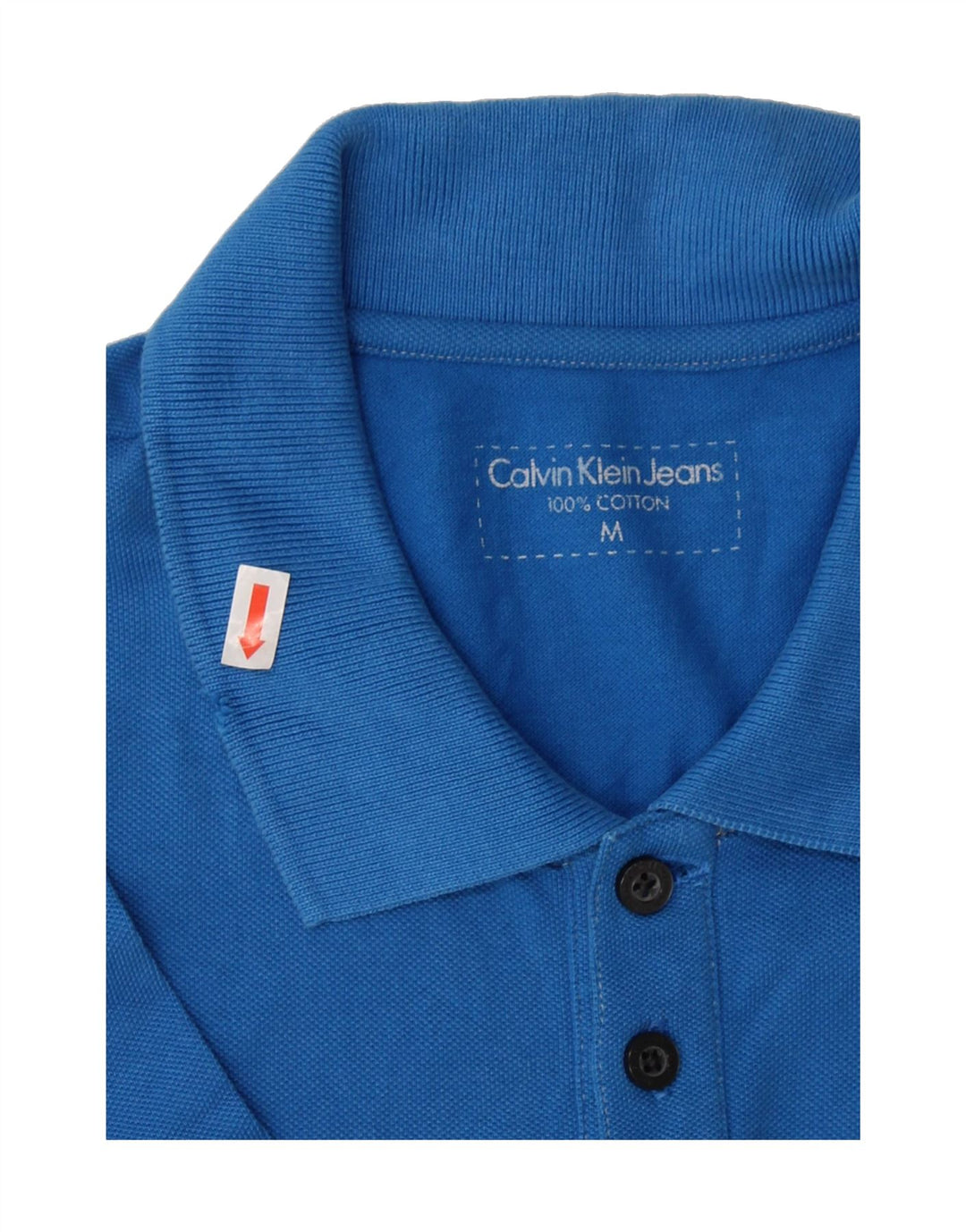 CALVIN KLEIN JEANS Mens Polo Shirt Medium Blue Cotton Vintage Calvin Klein Jeans and Second-Hand Calvin Klein Jeans from Messina Hembry 