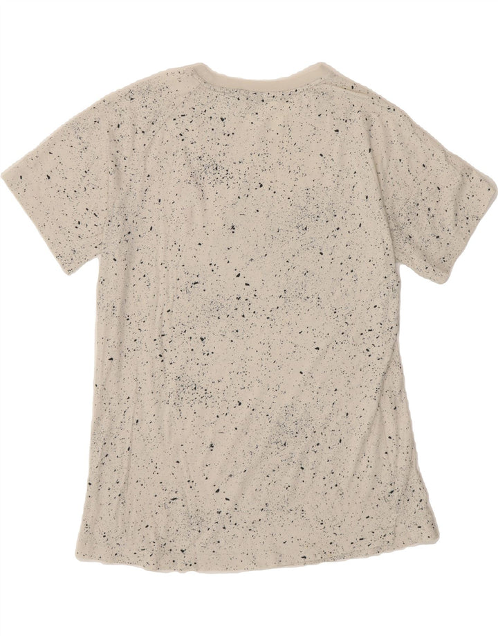 ADIDAS Womens Graphic T-Shirt Top UK 12 Medium White Spotted Vintage Adidas and Second-Hand Adidas from Messina Hembry 