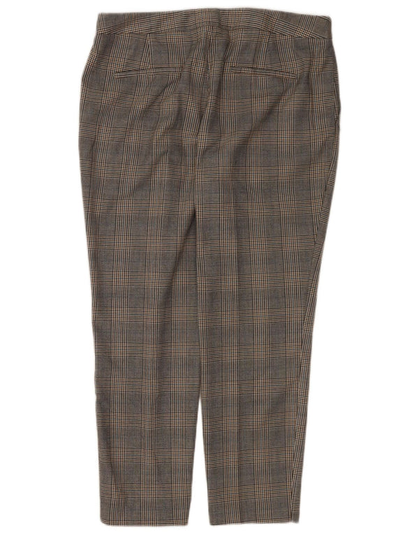 Zara lige croppede bukser til kvinder EU 42 Large W32 L26 Grå hundestød