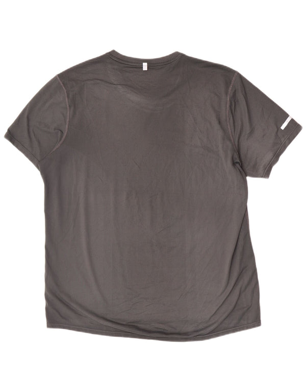 Nike Grafisk T-shirt top til mænd, stor grå polyester sport