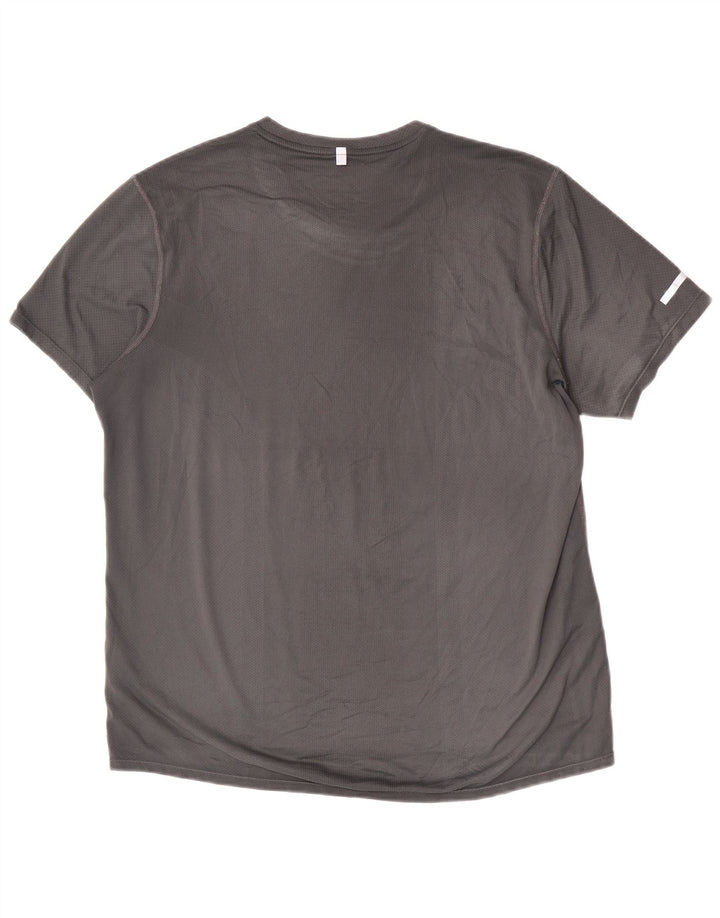 Nike Grafisk T-shirt top til mænd, stor grå polyester sport