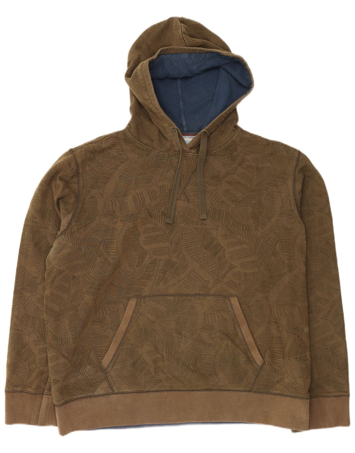 Fat Face Herre abstrakt mønster hættetrøje 2XL Khaki Bomuld