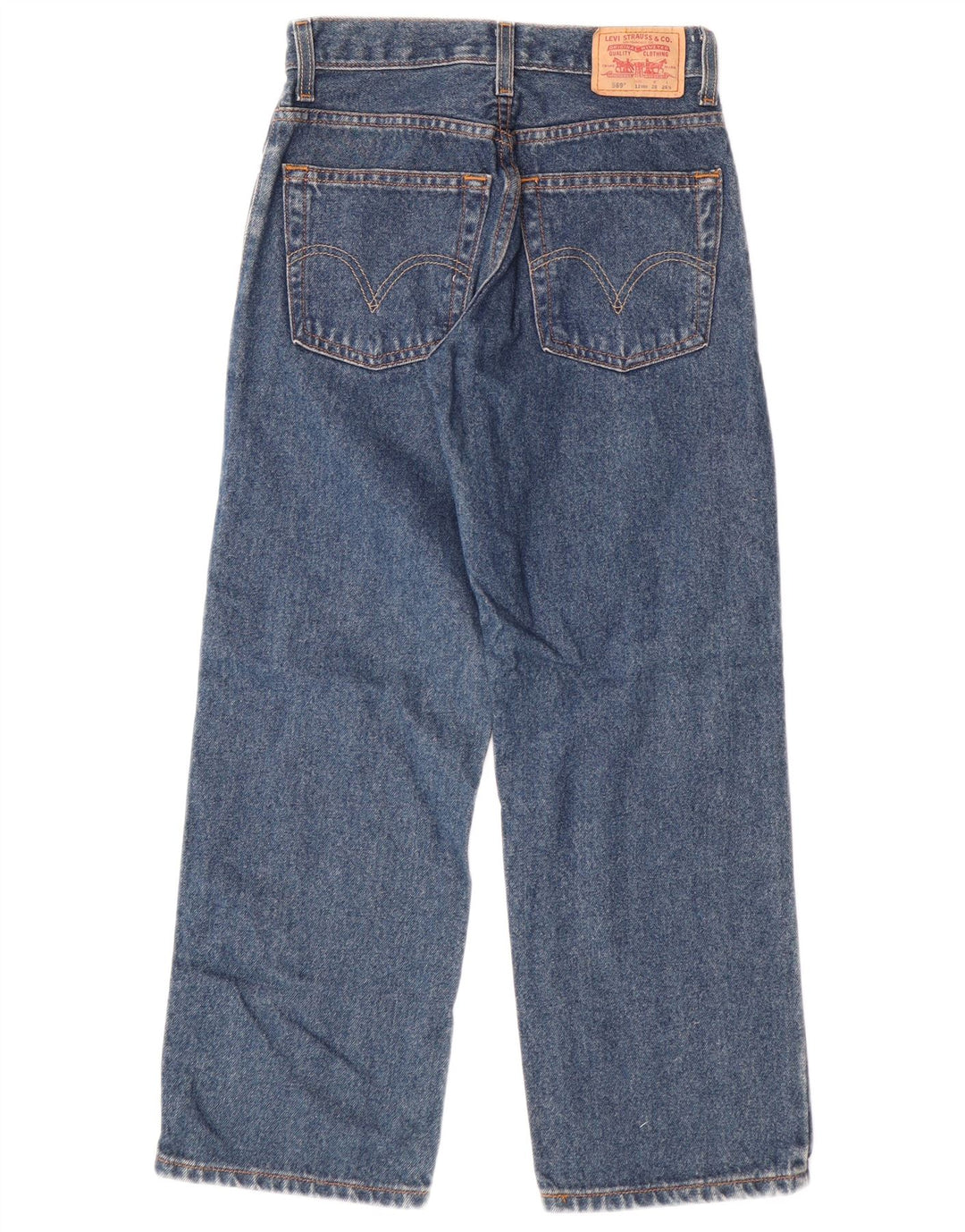LEVI'S Boys 569 Loose Fit Straight Jeans 11-12 år W26 L26 Blå Bomuld