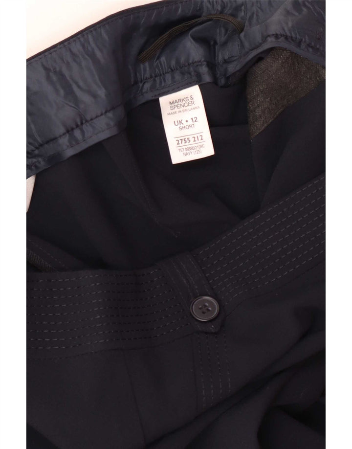 Marks & Spencer Dame Casual Bukser UK 12 Medium W30 L28 Navy Blue