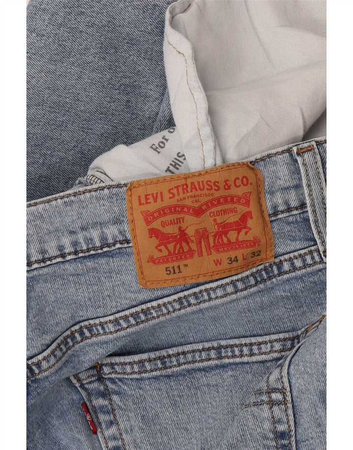 Levi's Herre 511 Slim Jeans W34 L32 Blå