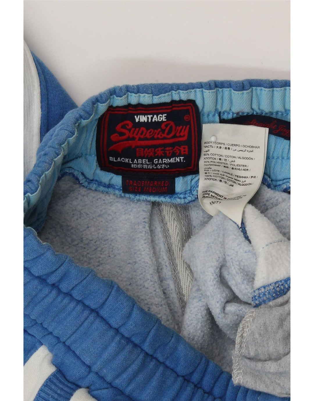 Superdry Træningsdragtsbukser til mænd Medium Blue Colourblock Bomuld