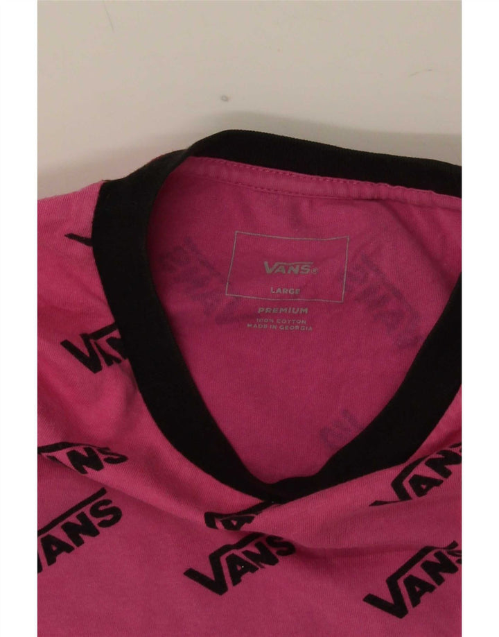 Vans Herre Grafisk T-Shirt Top Stor Pink Bomuld