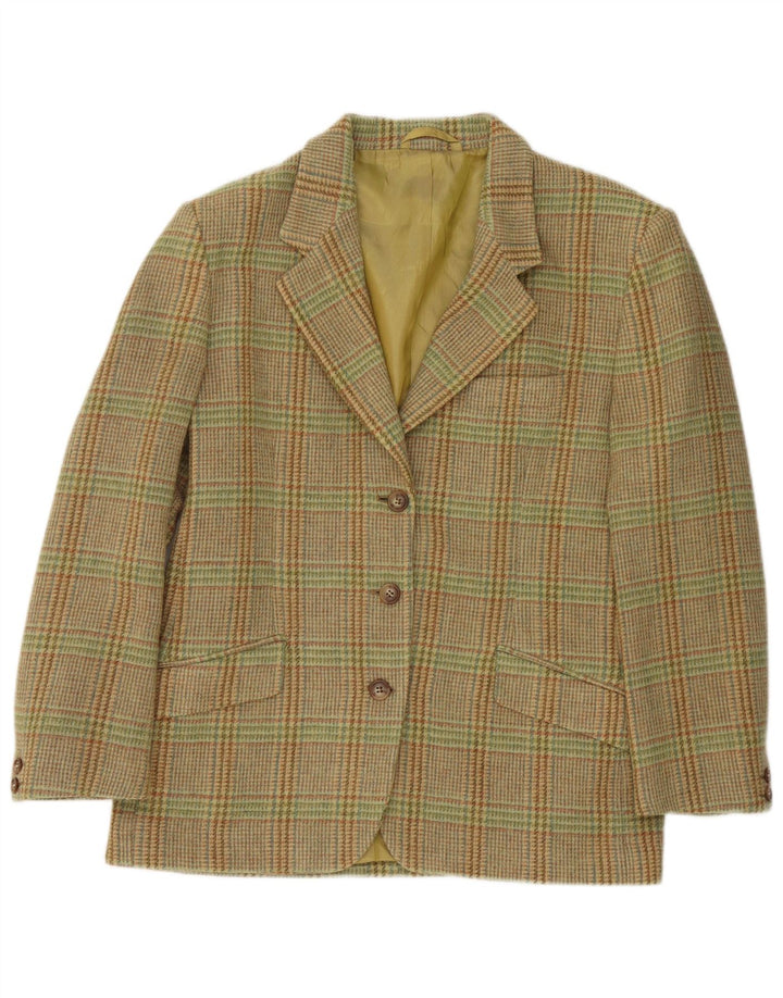 Henry Cottons Dame 3-knaps blazerjakke IT 44 Medium Green Houndstooth