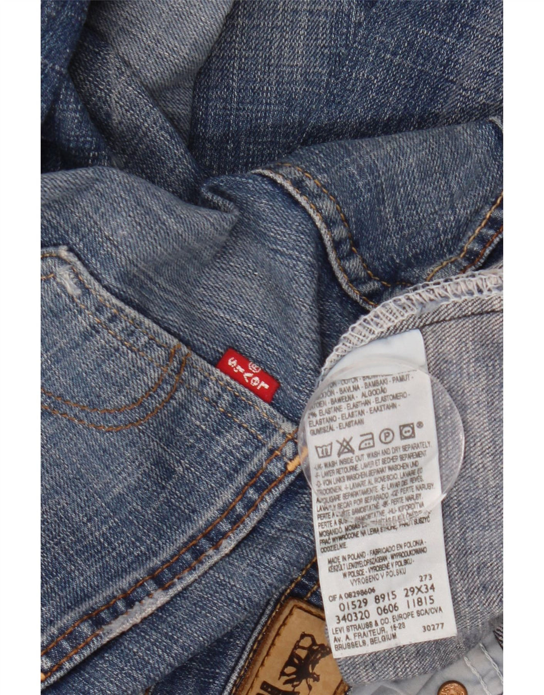 LEVI'S Slim Jeans til kvinder W29 L34 Blå Bomuld