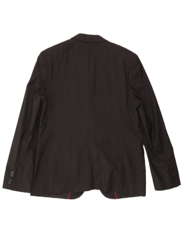 HUGO BOSS Herre 2-knaps blazerjakke EU 56 3XL Sort Uld