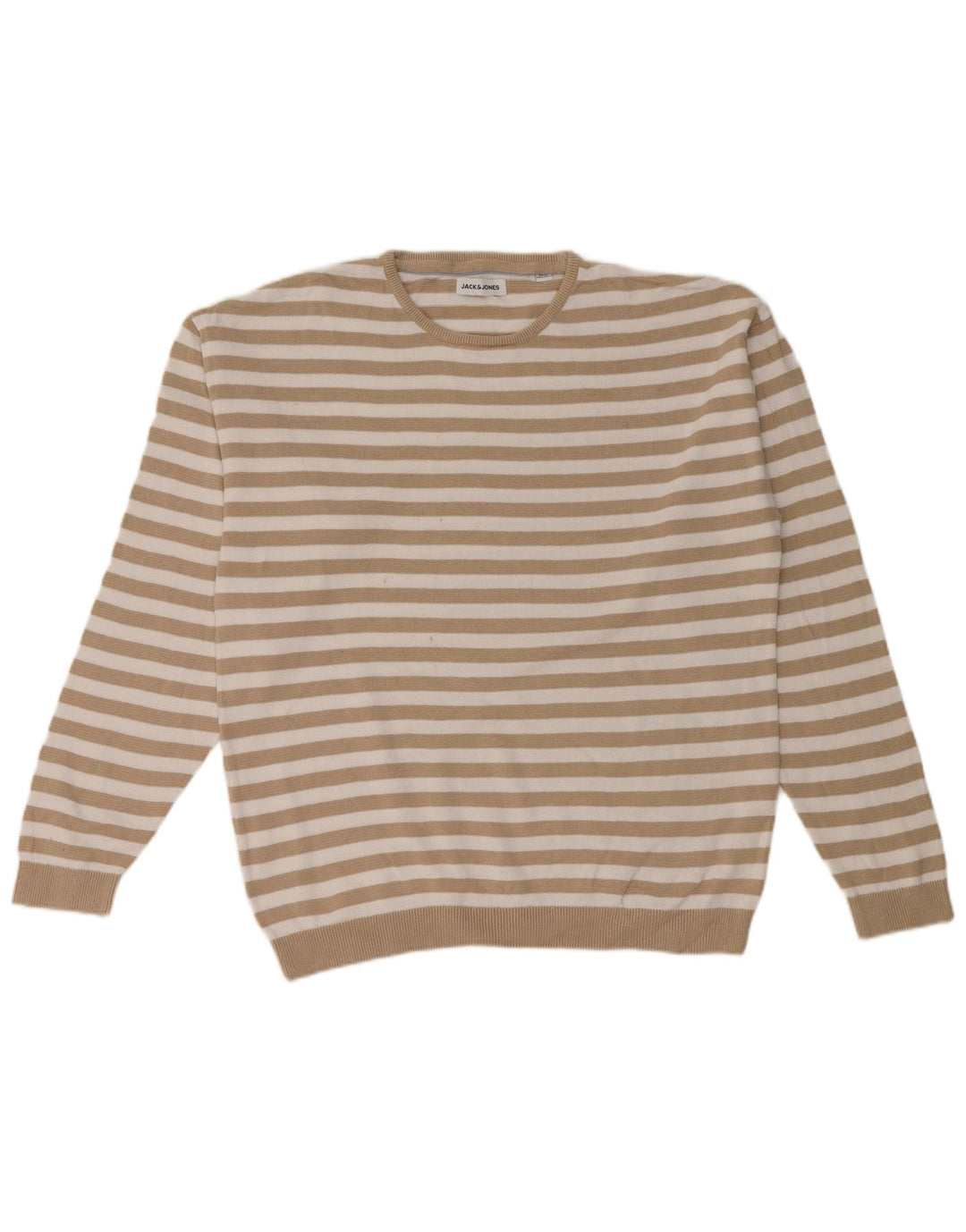 Jack & Jones Herre trøjetrøje med rund hals mellem beige stribet
