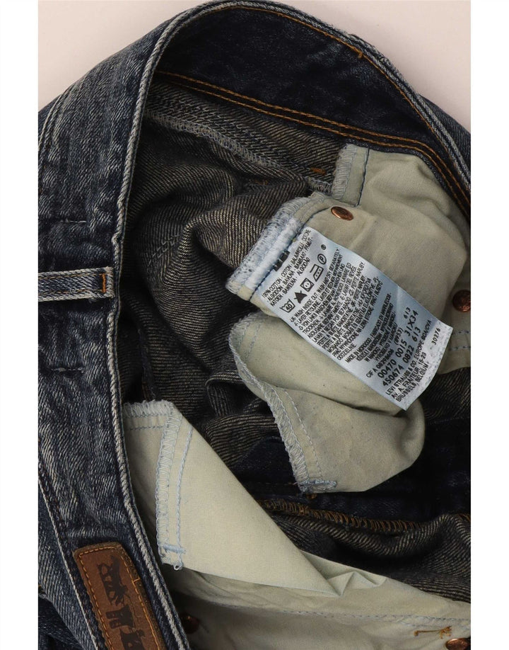Levi's Dame 470 Straight Jeans W31 L34 Blå Bomuld