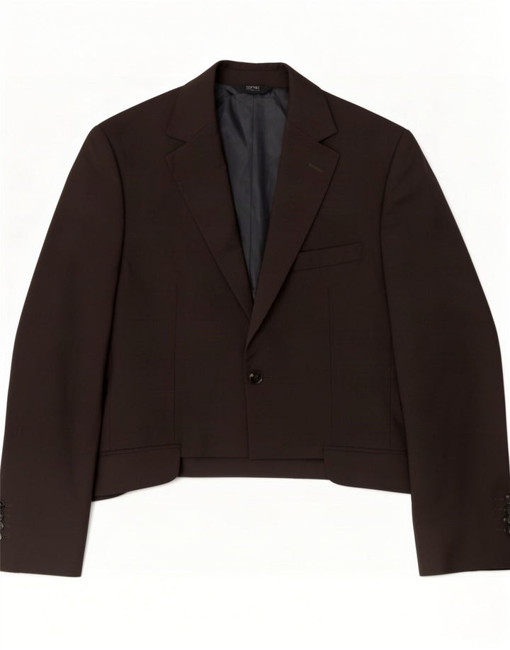 Esprit Herre 1-knap blazerjakke UK 34 XS Brun Uld
