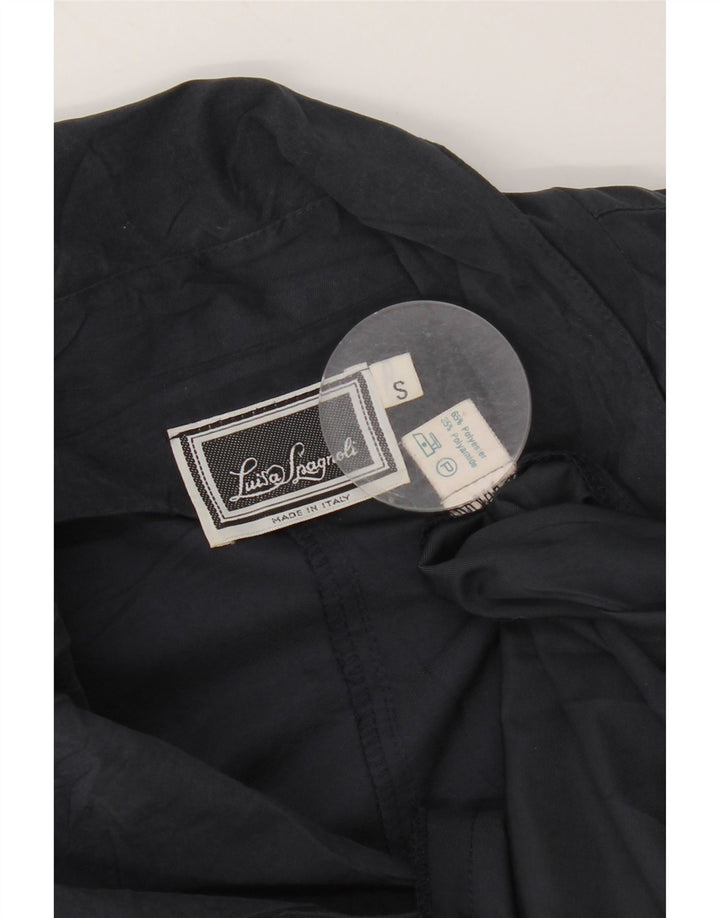 Luisa Spagnoli Dame Oversized Trench Coat UK 10 Small Navy Blue Polyester