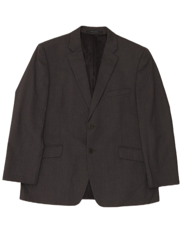 Ted Baker Herre Stretch 2-knap 2-delt jakkesæt UK 42 XL W36 L30 Grå Uld