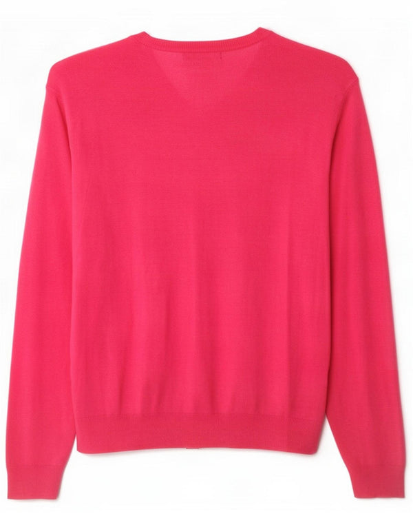 Marks & Spencer Womens Cardigan Sweater UK 16 Large Pink Viscose