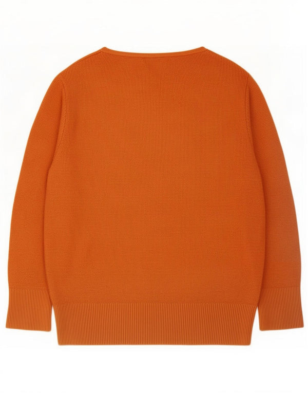 Max & Co. Dame Boat Neck Jumper Sweater UK 12 Medium Orange Viscose