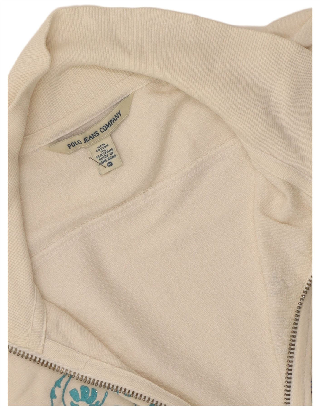 Polo Ralph Lauren Womens Crop træningsdragt Topjakke UK 12 Medium White