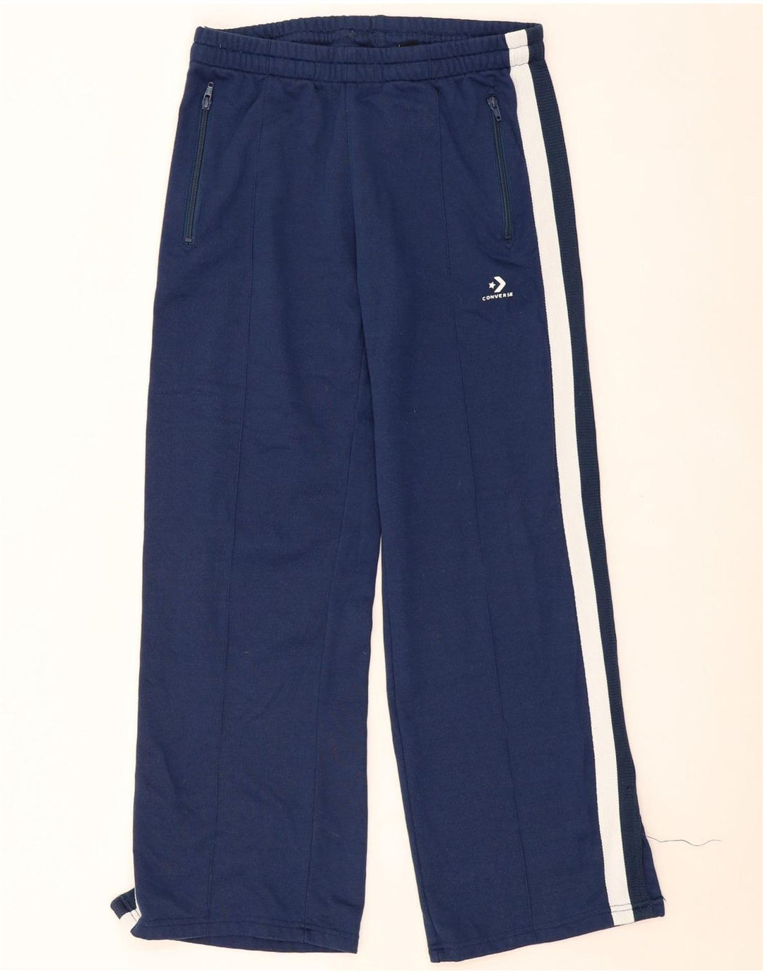 CONVERSE Træningsdragtsbukser til kvinder UK 12 Medium Navy Blue Colourblock